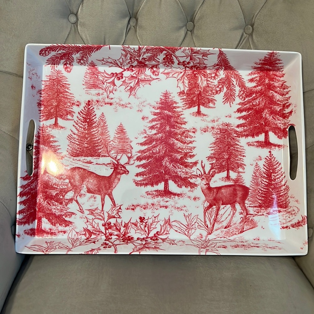 100% melamine serving tray